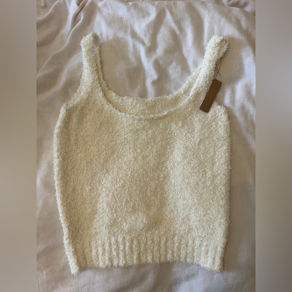 SKIMS Cozy Knit bouclé Tank in Bone
